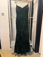 Donker groene glitter jurk, Maat 38/40 (M), Ophalen of Verzenden, Zo goed als nieuw, Onder de knie