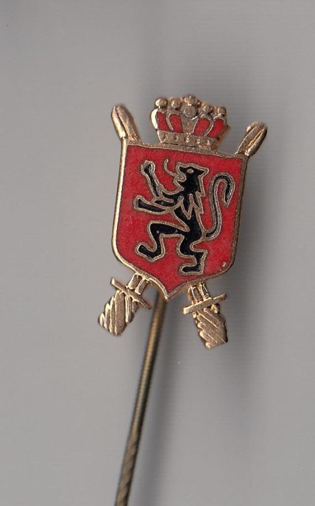 België Wapenschild met leeuw en zwaarden, Verzamelen, Militaria | Algemeen, Landmacht, Embleem of Badge, Nederland, Ophalen of Verzenden