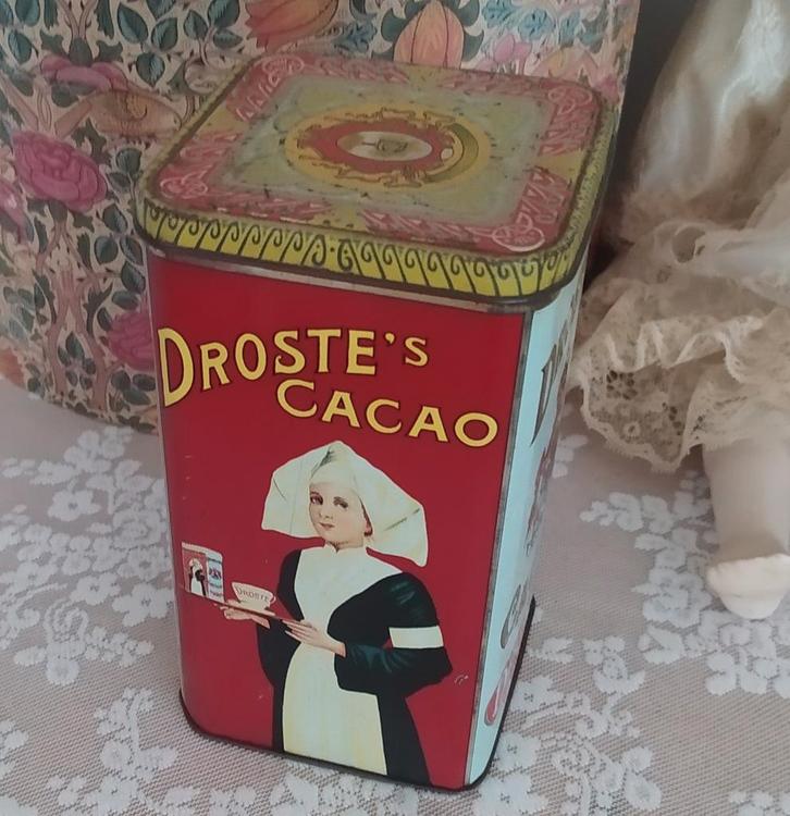 Brocante blik Droste, Antiek en Kunst, Curiosa en Brocante, Ophalen of Verzenden