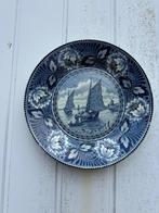 Bordje zeilboten delfts blauw, Antiek en Kunst, Ophalen of Verzenden