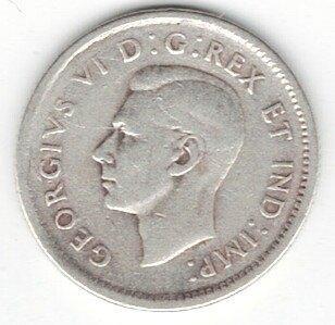 26-267 Canada 10 cent 1944, Postzegels en Munten, Munten | Amerika, Losse munt, Noord-Amerika, Zilver, Ophalen of Verzenden