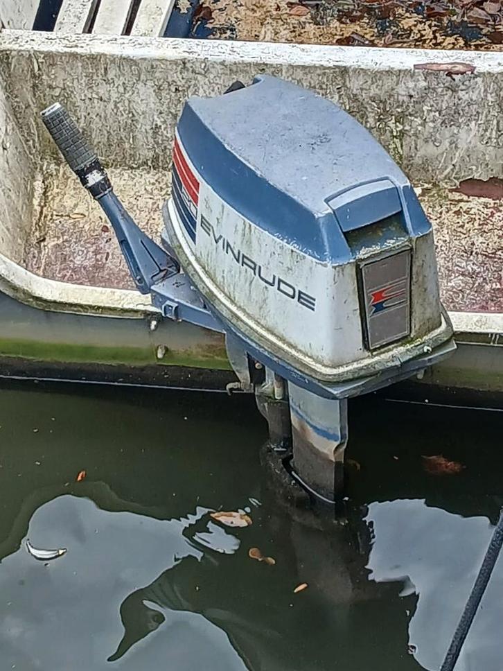 Buitenboordmotor (20 pk) Evinrude + gratis bootje, Watersport en Boten, Bootonderdelen, Gebruikt, Overige typen, Motorboot, Ophalen of Verzenden
