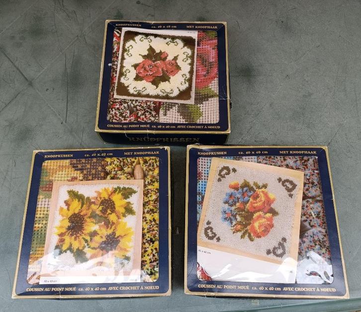NIEUW handwerkpakket smyrna knooppakket 40 x 40 cm kussen, Hobby en Vrije tijd, Borduren en Borduurmachines, Nieuw, Borduurpakket