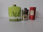 3 VINTAGE verpakkingen talkpoeder : Windsor, Vasonol en, Verzamelen, Verzenden, Nieuw, Overige typen, Gevuld