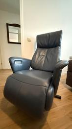 Blauwe Elektrisch verstelbare relaxfauteuil, Huis en Inrichting, Fauteuils, Ophalen, Gebruikt, 75 tot 100 cm, 50 tot 75 cm