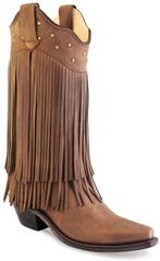 Dames cowboy laarzen western boots echt leder franjes bruin, Kleding | Dames, Schoenen, Hoge laarzen, Bruin, Nieuw, Ophalen of Verzenden