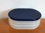 Tupperware Stapel-Drie met mooie indigo Blauw deksel, Huis en Inrichting, Keuken | Tupperware, Ophalen, Zo goed als nieuw, Blauw