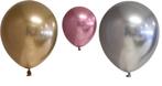 Ballonnen 15x Chrome 23cm - Goud/Roze/Zilver, Nieuw, Versiering, Overige, Verzenden