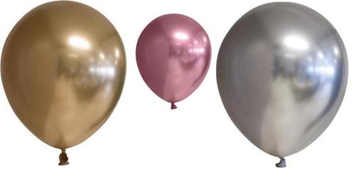 Ballonnen 15x Chrome 23cm - Goud/Roze/Zilver, Hobby en Vrije tijd, Feestartikelen, Nieuw, Versiering, Overige, Verzenden