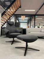 Nieuw Leolux Cream relax fauteuil met poef Stof Design stoel, Huis en Inrichting, Leolux, Nieuw, 75 tot 100 cm, Ophalen of Verzenden