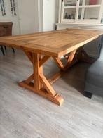 Massief houten eettafel 240x100 cm, Ophalen, 100 tot 150 cm, Eikenhout, 200 cm of meer
