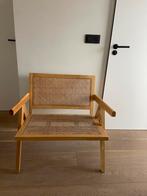 Houten stoel met rieten zitting, Huis en Inrichting, Fauteuils, Ophalen, 75 tot 100 cm, Zo goed als nieuw, 50 tot 75 cm