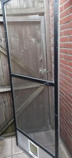 Hordeur met kattenluik, Doe-het-zelf en Verbouw, Deuren en Horren, Ophalen, Gebruikt, 80 tot 100 cm, Hordeur