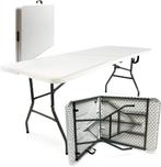 Partytafel te huur - buffettafel - uitklapbaar - eettafel, Ophalen of Verzenden, Zo goed als nieuw, Rechthoekig, Kunststof