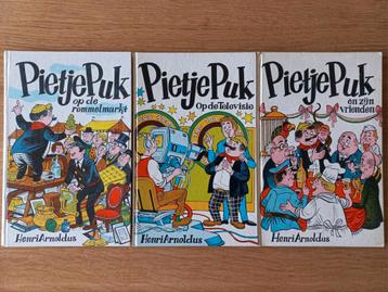 3x Pietje Puk boeken, Henri Arnoldus, vintage, samen €7,- beschikbaar voor biedingen