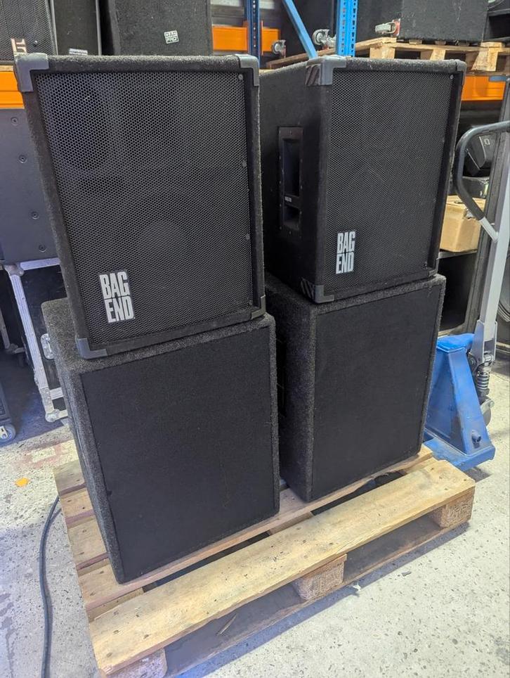 ✅Mc cauley Bag end passieve geluidset tot 100 personen, Audio, Tv en Foto, Luidsprekers, Gebruikt, Overige typen, 120 watt of meer