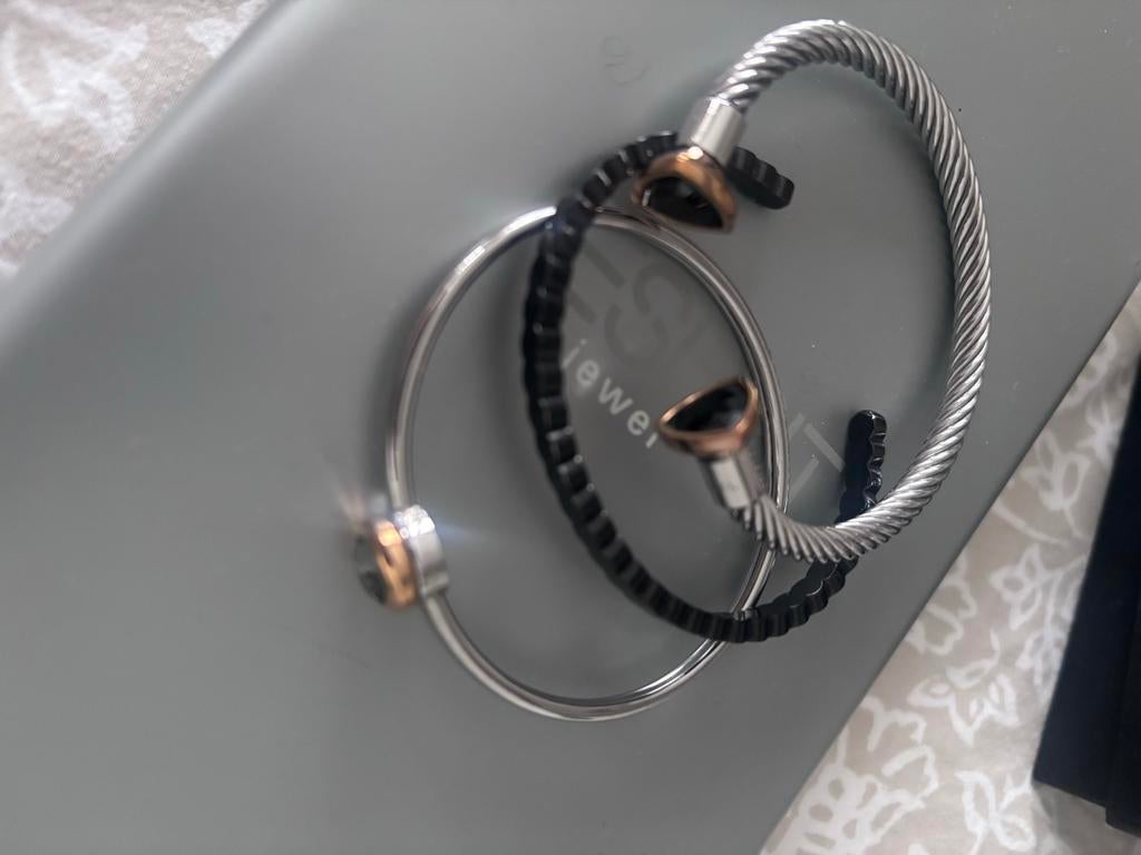 Melano Armbanden & Steentjes - Mix & Match! Maat S, Staal, Zwart, Ophalen of Verzenden, Zo goed als nieuw