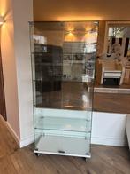 Glazen Vitrinekast met Slot, Gebruikt, Glas, 150 tot 200 cm, 25 tot 50 cm