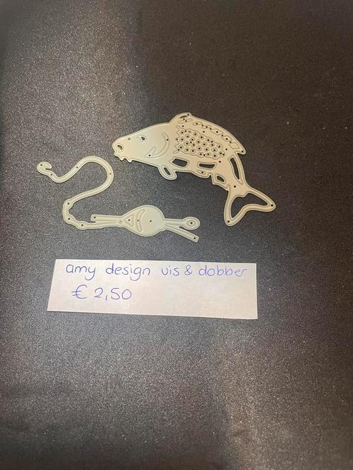 Vis snijmal Amy design €2,50, Hobby en Vrije tijd, Kaarten | Zelf maken, Zo goed als nieuw, Ophalen of Verzenden