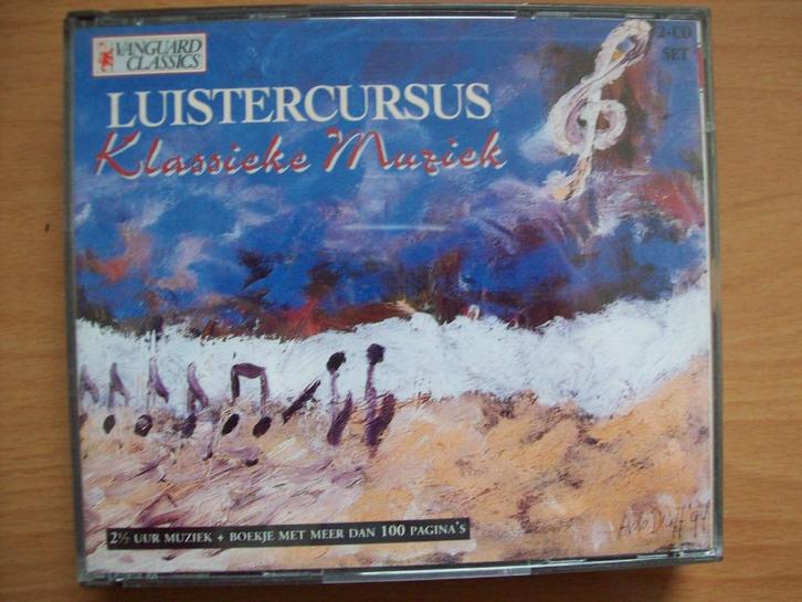 Luistercursus Klassieke Muziek (2-CD + boek) Vanguard Classi, Cd's en Dvd's, Cd's | Klassiek, Zo goed als nieuw, Overige typen