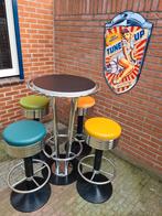 FIFTIES SIXTIES AMERIKAANSE CASINO BARKRUKKEN BEL AIR TAFEL, Ophalen, 60 tot 90 cm, Met voetsteun, Zo goed als nieuw