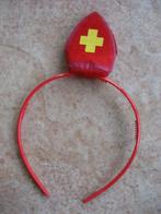 Sinterklaas mijtertje op haarband nieuw rood met geel. Leuk!, Verzenden, Nieuw