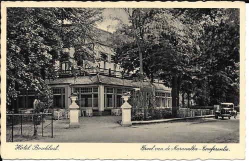 Zeist, Hotel Boschlust, Groet van de Maranatha-Conferentie, Verzamelen, Ansichtkaarten | Nederland, Gelopen, Utrecht, Voor 1920