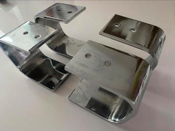 Zwaar chromen poten voor bankstel/ poef of hocker beschikbaar voor biedingen