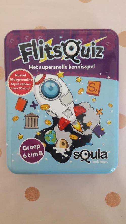 Spel Squla flitsquiz, Hobby en Vrije tijd, Gezelschapsspellen | Kaartspellen, Zo goed als nieuw, Ophalen