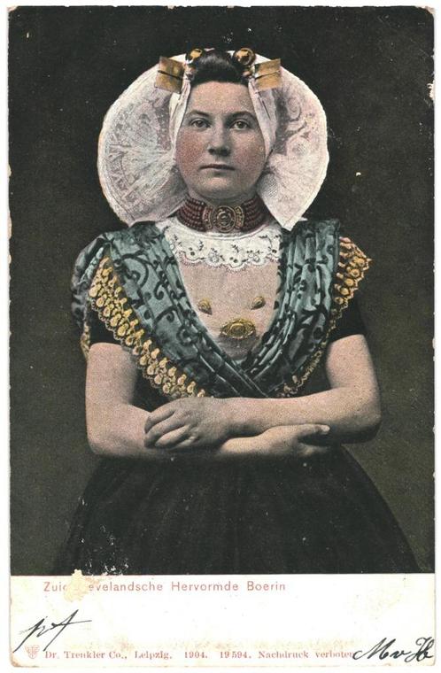 700475	Zuid Beveland	Klederdracht	Zeeland	1904	Postzegel afg, Verzamelen, Ansichtkaarten | Nederland, Gelopen, Zeeland, Voor 1920