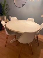 Eettafel met 5 of 6 stoelen., Huis en Inrichting, Tafels | Eettafels, Ophalen of Verzenden, Zo goed als nieuw, Rechthoekig, 50 tot 100 cm