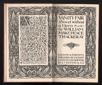 William Makepeace Thackeray ~ Vanity Fair ~ 1933 beschikbaar voor biedingen