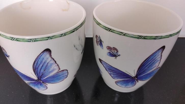 Beker - mok uit de serie vlinders van Janneke Brinkman, Huis en Inrichting, Keuken | Servies, Gebruikt, Overige typen, Overige stijlen