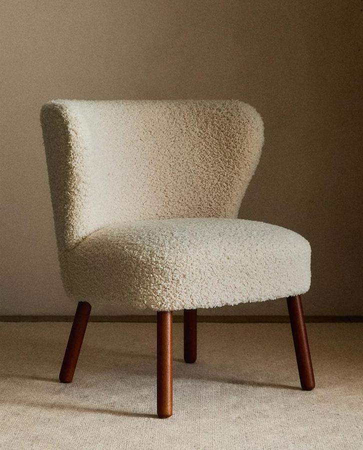 Charmante Bouclé Fauteuil, Antiek en Kunst, Antiek | Meubels | Stoelen en Banken, Ophalen of Verzenden