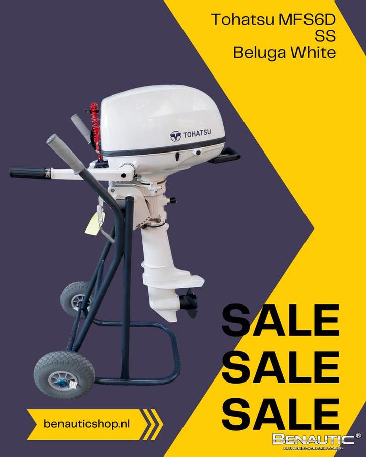 Direct leverbaar! Nieuwe Tohatsu MFS6D SS BW 6pk kortstaart, Watersport en Boten, Buiten- en Binnenboordmotoren, Nieuw