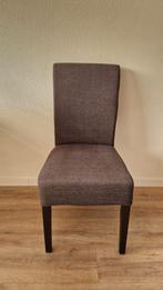 4 Grijze eetkamerstoelen met zwarte poten, Huis en Inrichting, Ophalen, Hout, Gebruikt, Landelijk