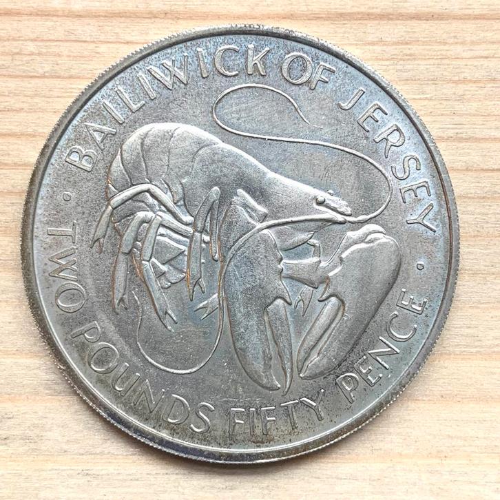 Jersey 2-1/2 Pounds 1972 UNC zilver, Postzegels en Munten, Munten | Europa | Niet-Euromunten, Overige landen, Zilver, Ophalen of Verzenden