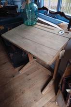 Oud massief schoolbankje met klep, Antiek en Kunst, Ophalen