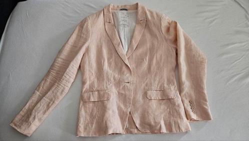blazer gevoerd jasje zalmroze - Yaya - maat 42-44 - linnen, Kleding | Dames, Jasjes, Kostuums en Pakken, Gedragen, Maat 42/44 (L)