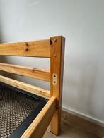 Houten eenpersoons bed, 90 cm, Gebruikt, Eenpersoons, Bruin