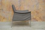 ZGANieuw! grijze leren Design on Stock Limec design fauteuil, Huis en Inrichting, Fauteuils, Design on Stock, 75 tot 100 cm, Ophalen of Verzenden