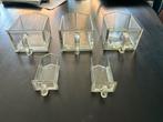 Piet zwart glazen grutters bakjes, Huis en Inrichting, Ophalen, Minder dan 50 cm, Zwart, Zo goed als nieuw