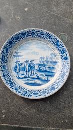 Delfts Blauw Bord met Schepen, Ophalen