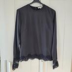 Josh V blouse shirt maat S zwart met kantversiering, Ophalen of Verzenden, Zo goed als nieuw, Maat 38/40 (M), Zwart
