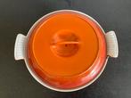 Holland oranje gietijzeren vintage drievaks pan igs, Ophalen of Verzenden, Gebruikt, Gietijzer, Koekenpan of Braadpan