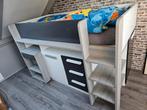 Halfhoogslaper met bureau en opbergruimte, Kinderen en Baby's, Kinderkamer | Stapelbedden en Hoogslapers, Ophalen of Verzenden