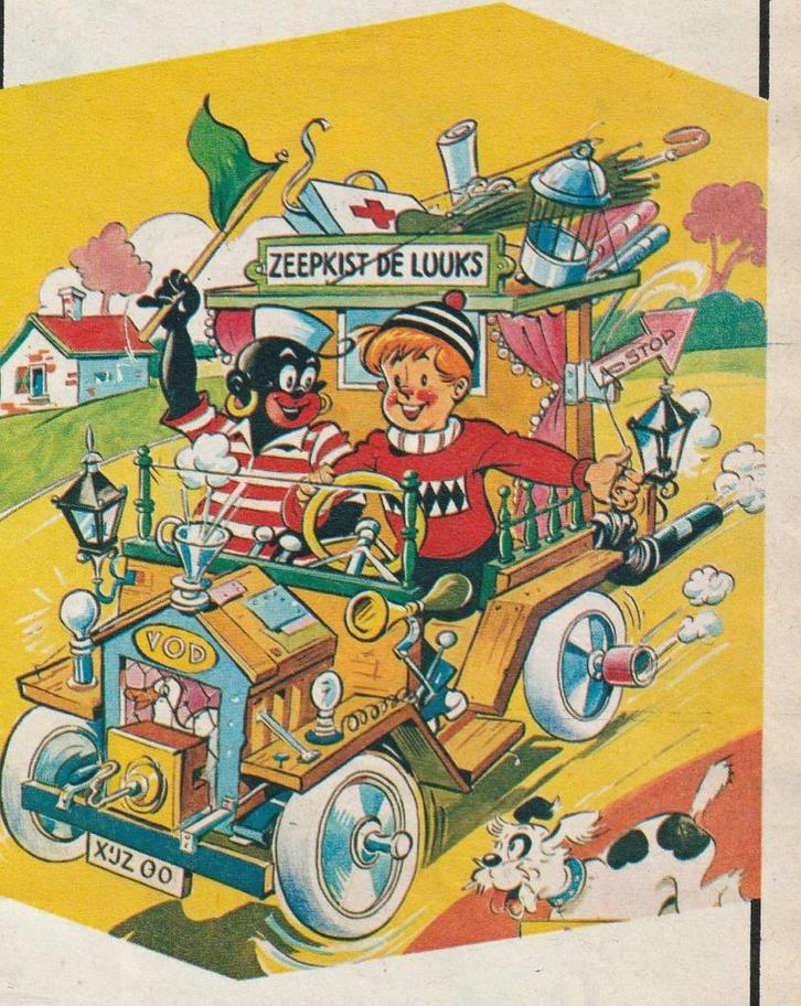 Retro reclame 1968 Sjors Rebellenclub zeepkist de Luuks, Verzamelen, Retro, Overige typen, Verzenden