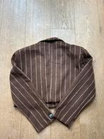 LUMINA cropped blazer bruin krijtstreepje mt TU, Kleding | Dames, Prato, Italie, LUMINA, Verzenden, Nieuw