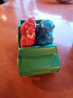 Vintage rubberen auto met clown en aap, Ophalen of Verzenden