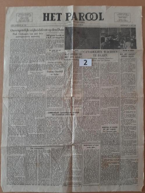 Het Parool 10 mei 1945, Boeken, Tijdschriften en Kranten, Gelezen, Krant, Ophalen of Verzenden